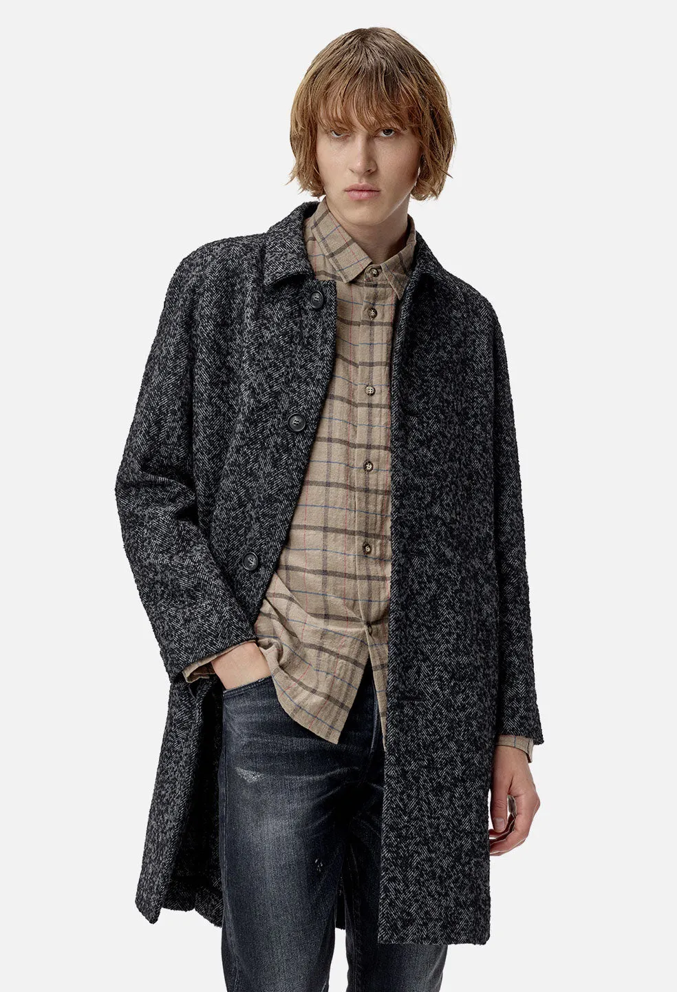 Nineteen Overcoat / Charcoal Tweed