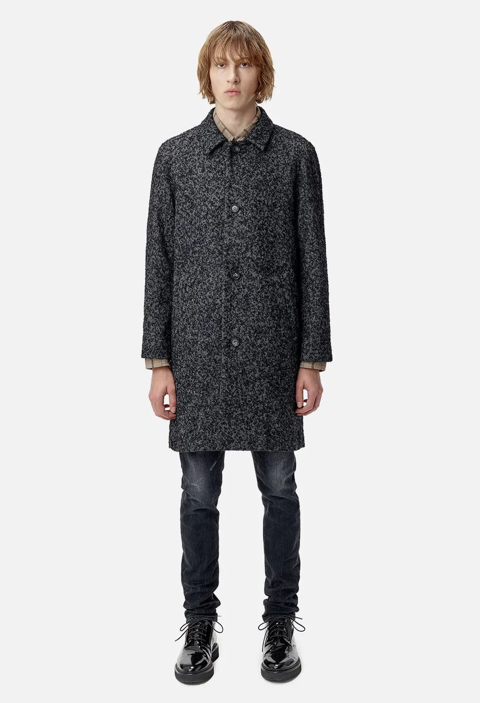 Nineteen Overcoat / Charcoal Tweed