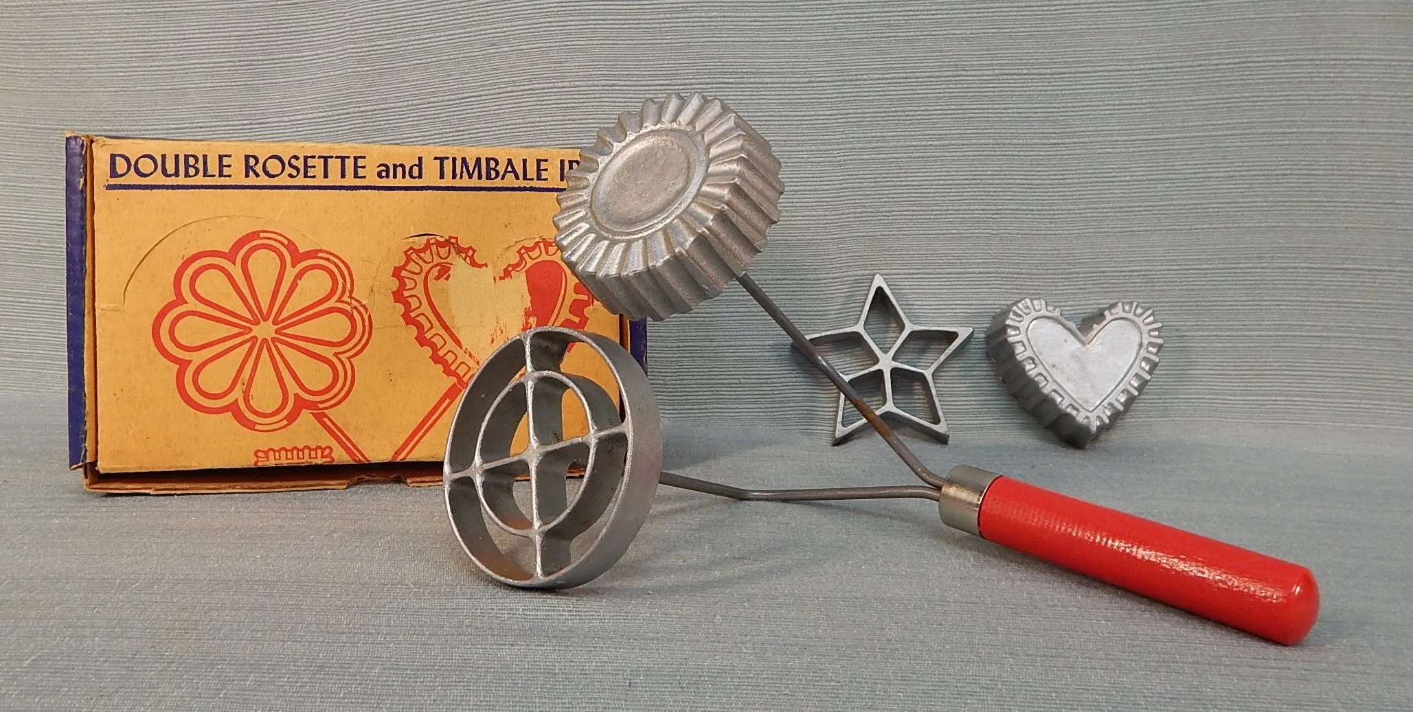 Nordic Ware Double Rosette & Timbale Iron Set with 4 Forms