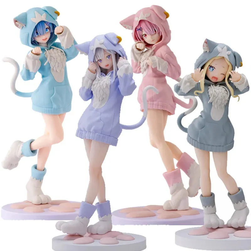 Original SEGA Luminasta REM RAM BEATRICE Emilia Re: Life A Different World From Zero Collection Action Figure Toys Gift