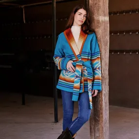 Pagosa Springs Wrap Coat :: Blue