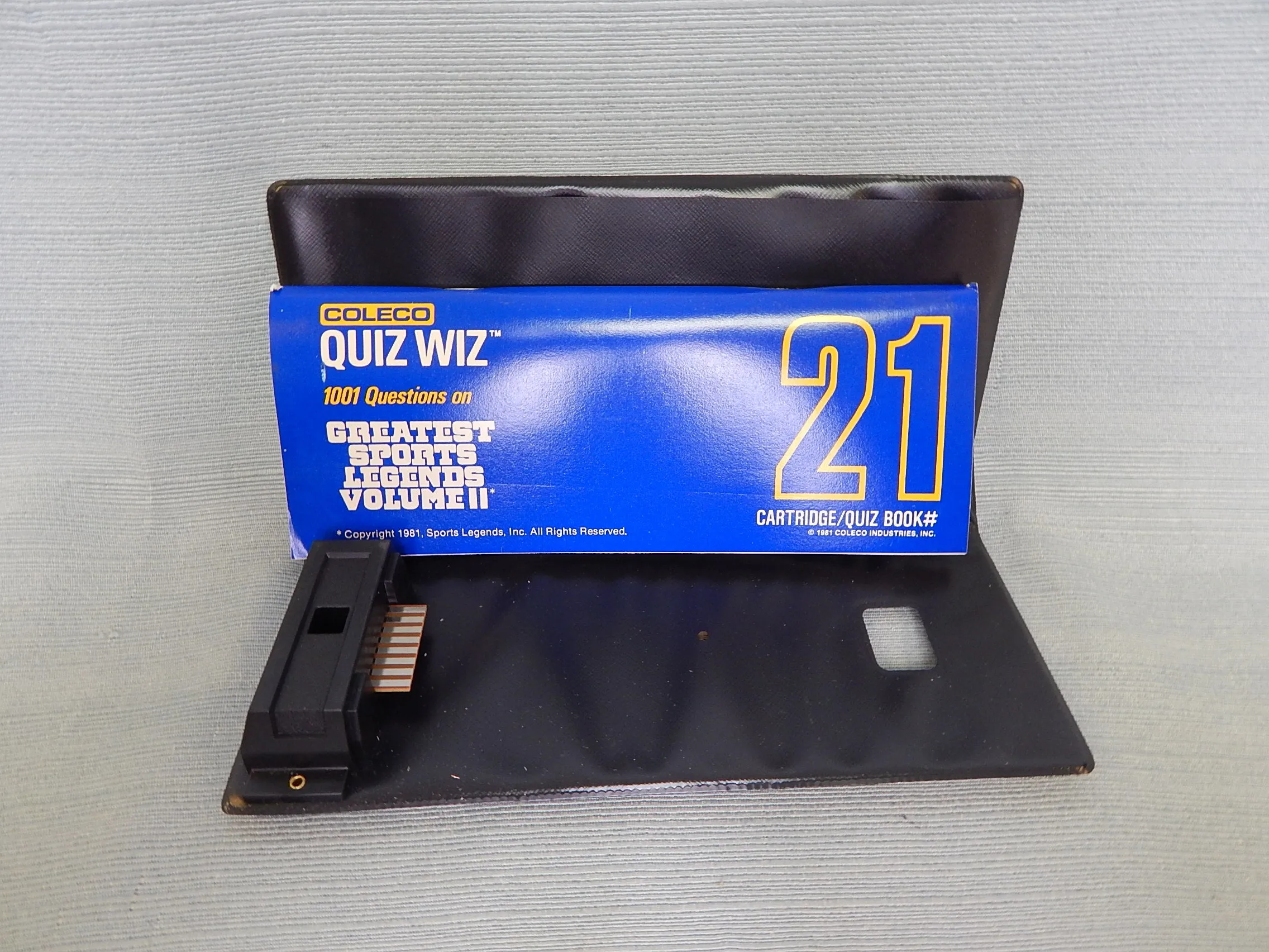 Pair of Coleco Quiz Wiz Cartridges/Quiz Books