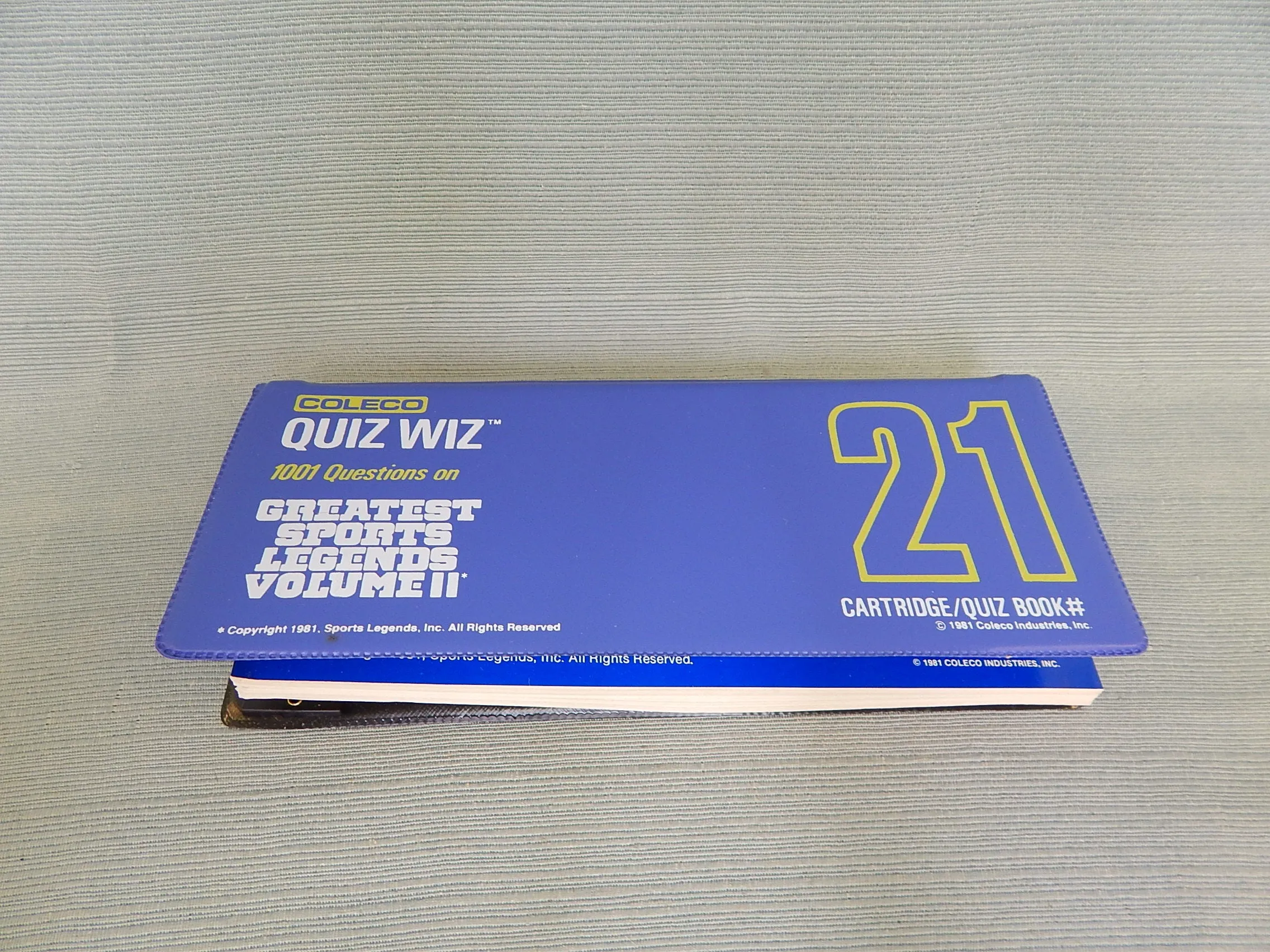 Pair of Coleco Quiz Wiz Cartridges/Quiz Books