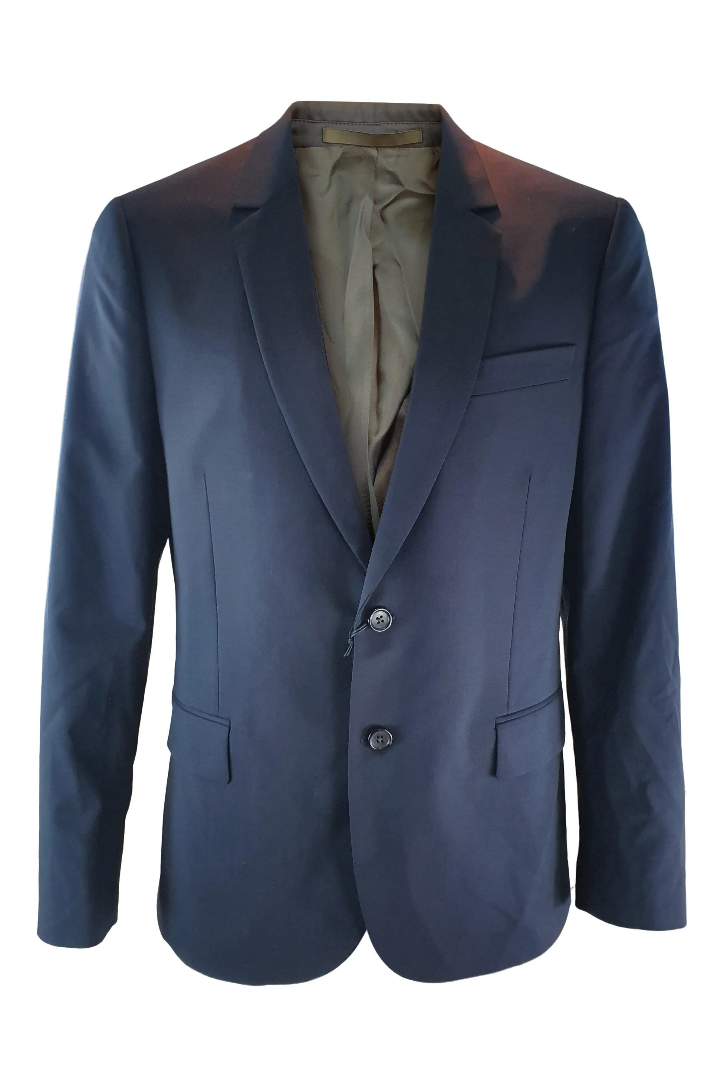 PAUL SMITH Blue Black Wool Blend Single Breasted Blazer Jacket (40:50)