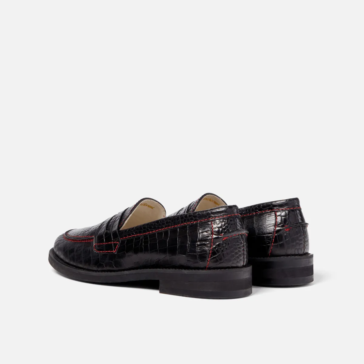 Peachy Den Black Croc Loafer - Women's