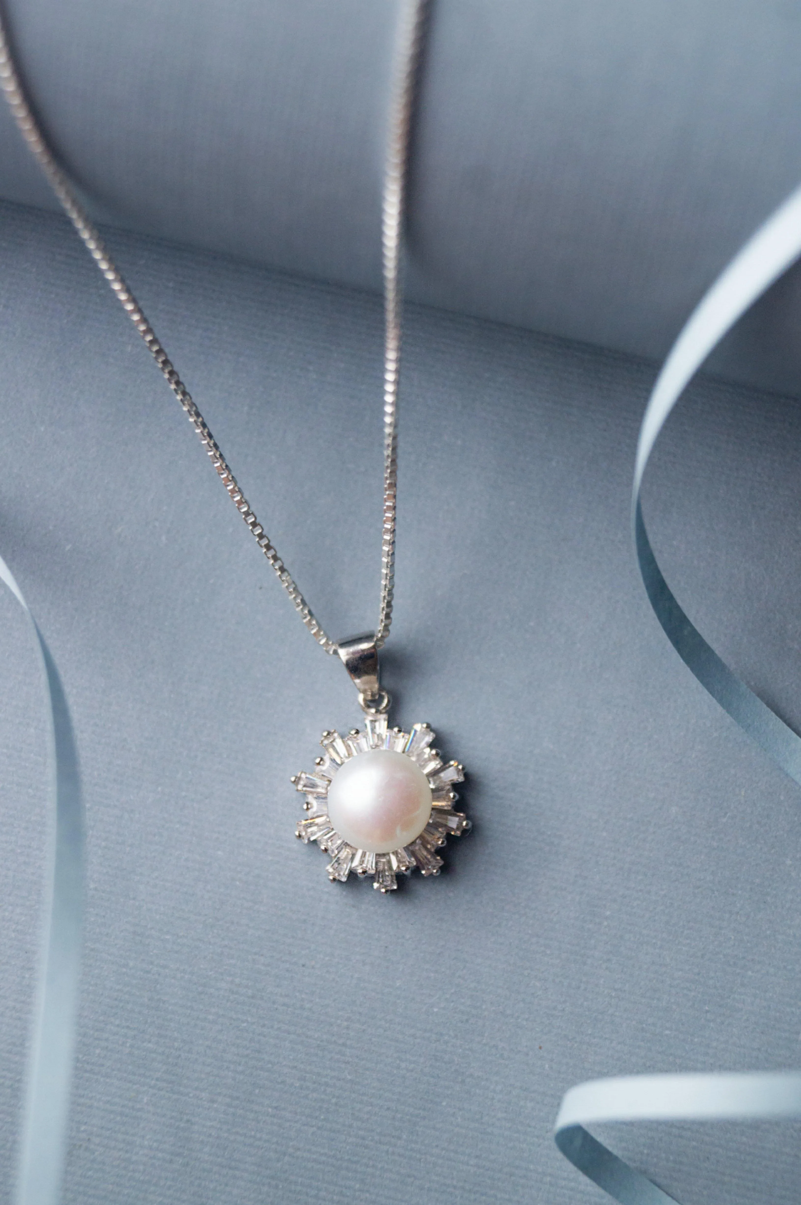 Pearl Rays Statement Sterling Silver Pendant