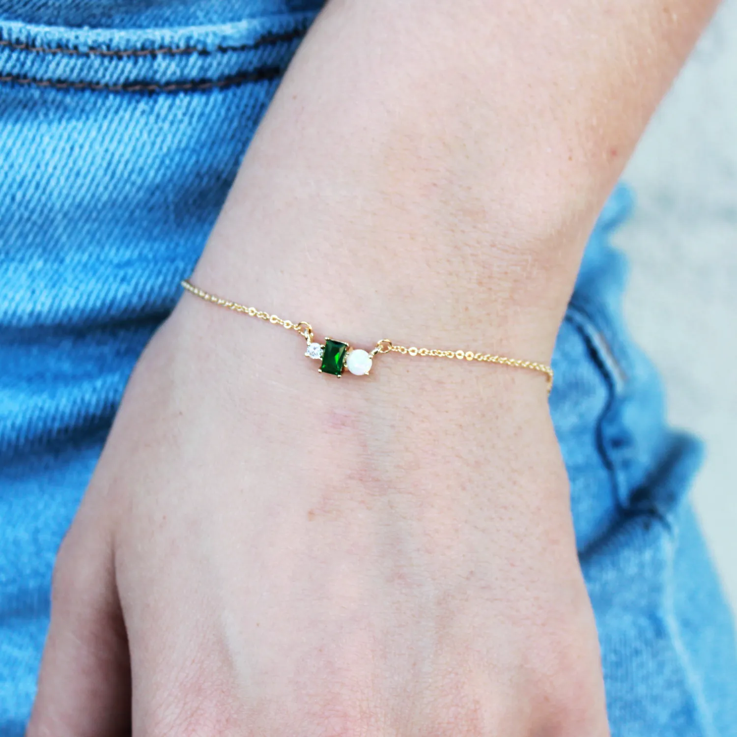 Petite Bel Emerald Bracelet