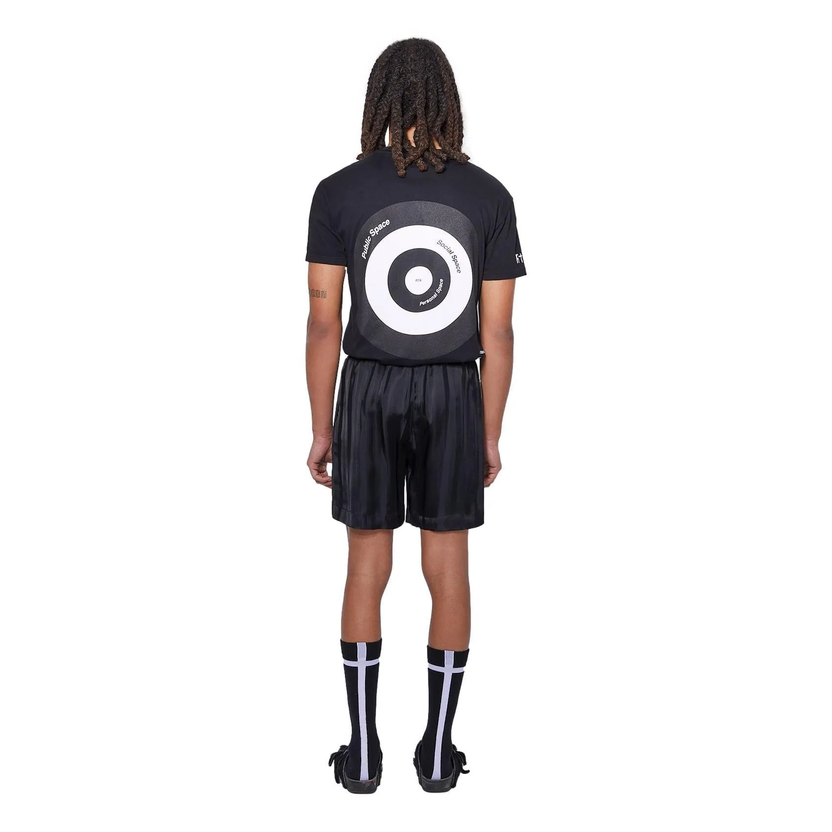 RTA CLYDE BLACK STRIPED SHORTS