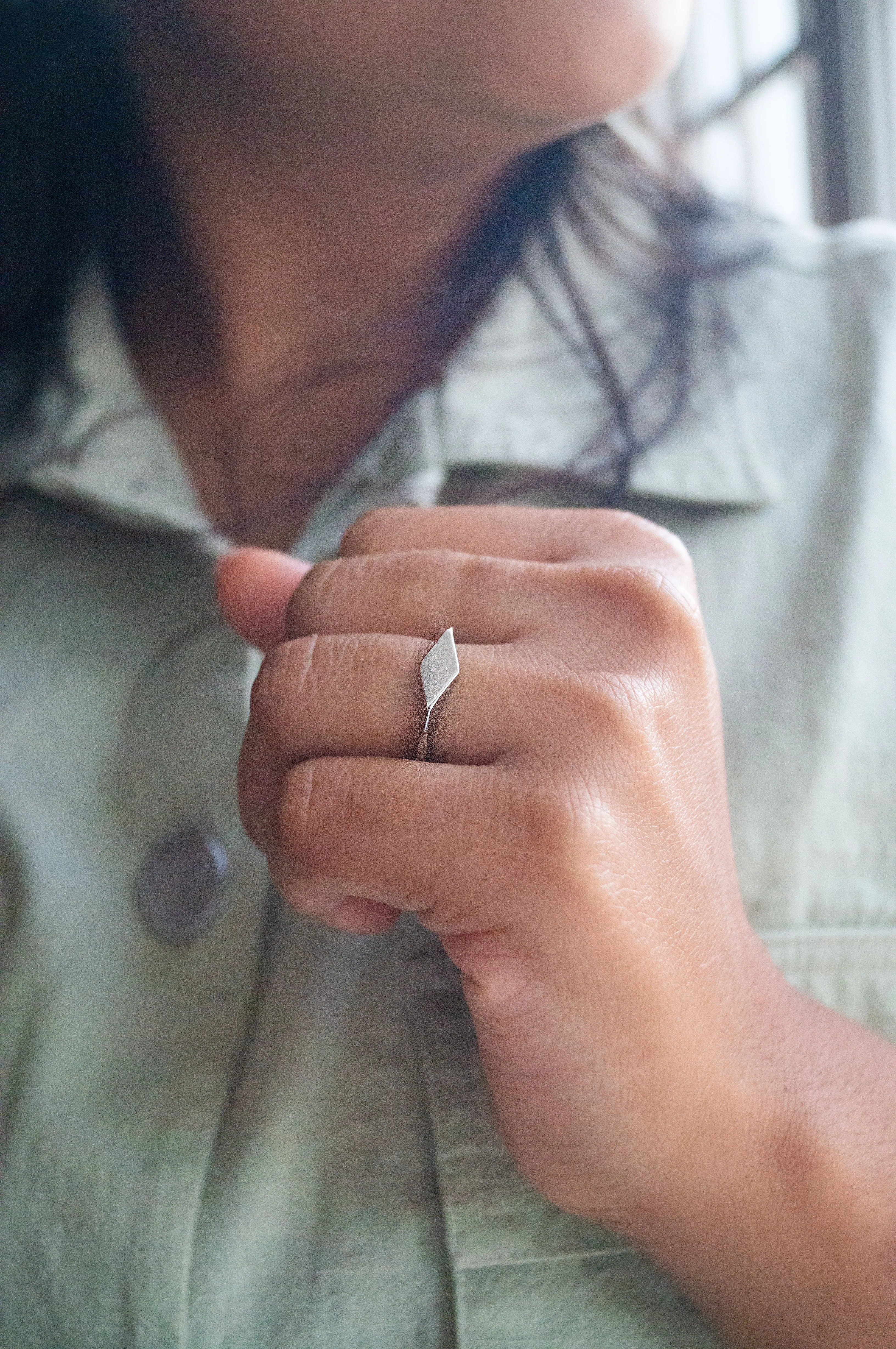 Simplicity Geometric Sterling Silver Ring