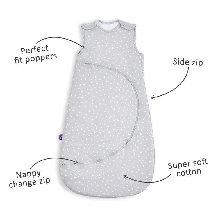 SnuzPouch Sleeping Bag 2.5 Tog – White Spots 0-6m