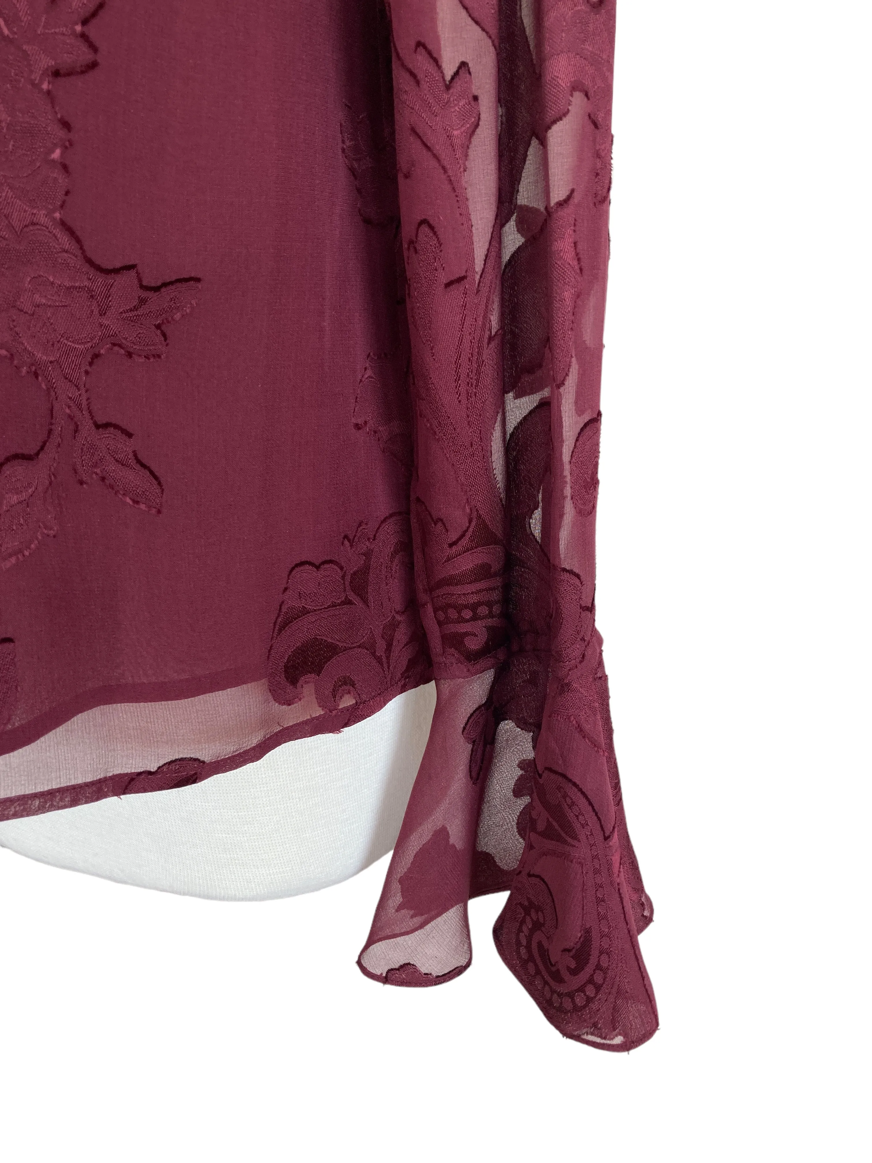 St. John Maroon Top and Scarf, 6