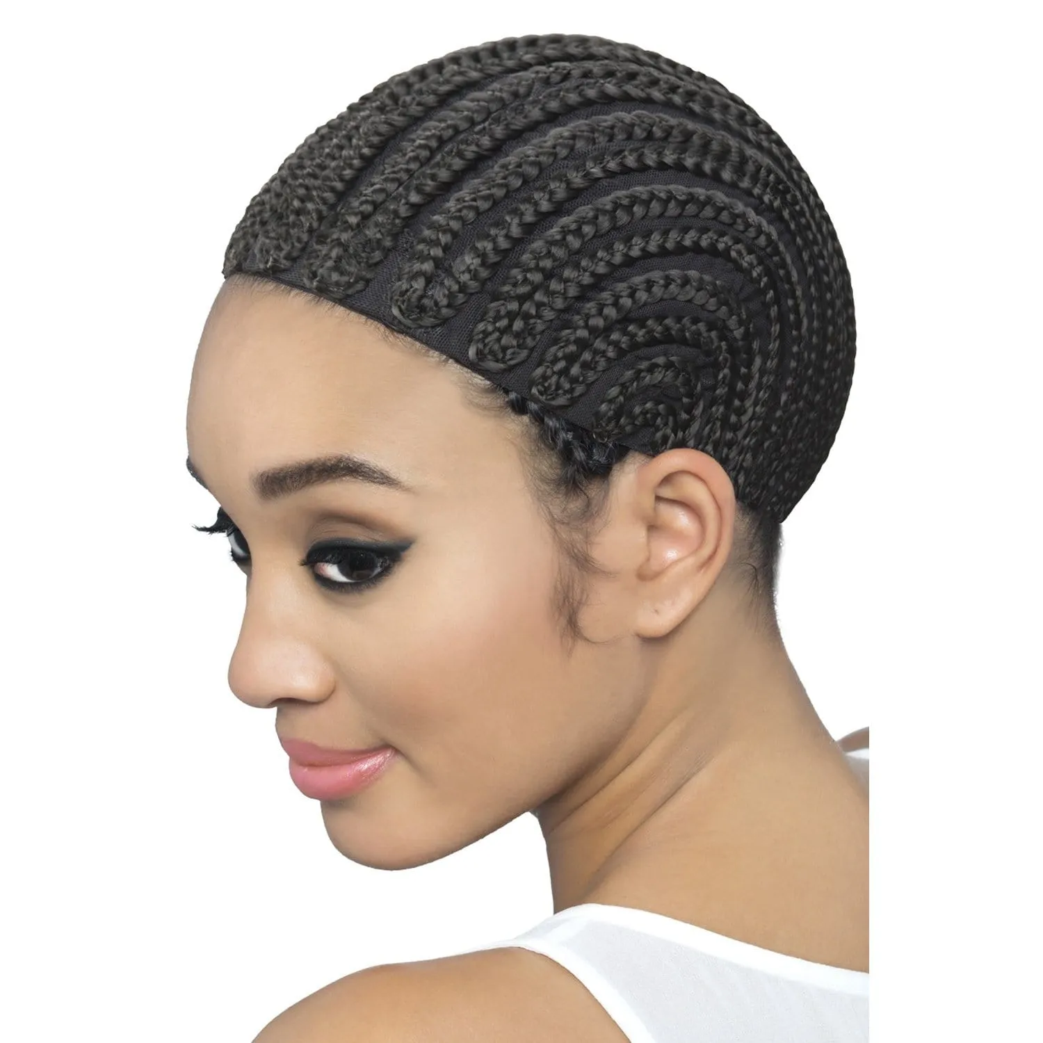 STRAIGHT BACK CORNROW CAP WITH COMBS | Synthetic Pro Cap