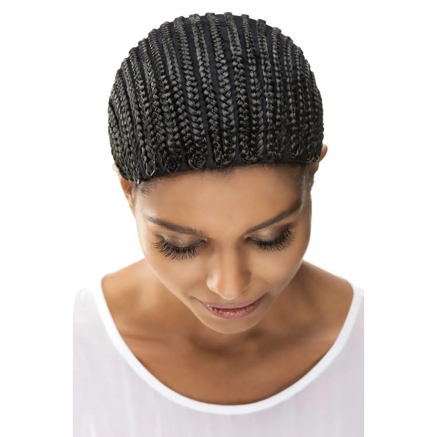 STRAIGHT BACK CORNROW CAP WITH COMBS | Synthetic Pro Cap