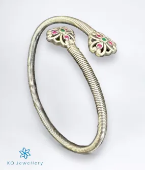 The Blooms Silver Flexible Open Bracelet