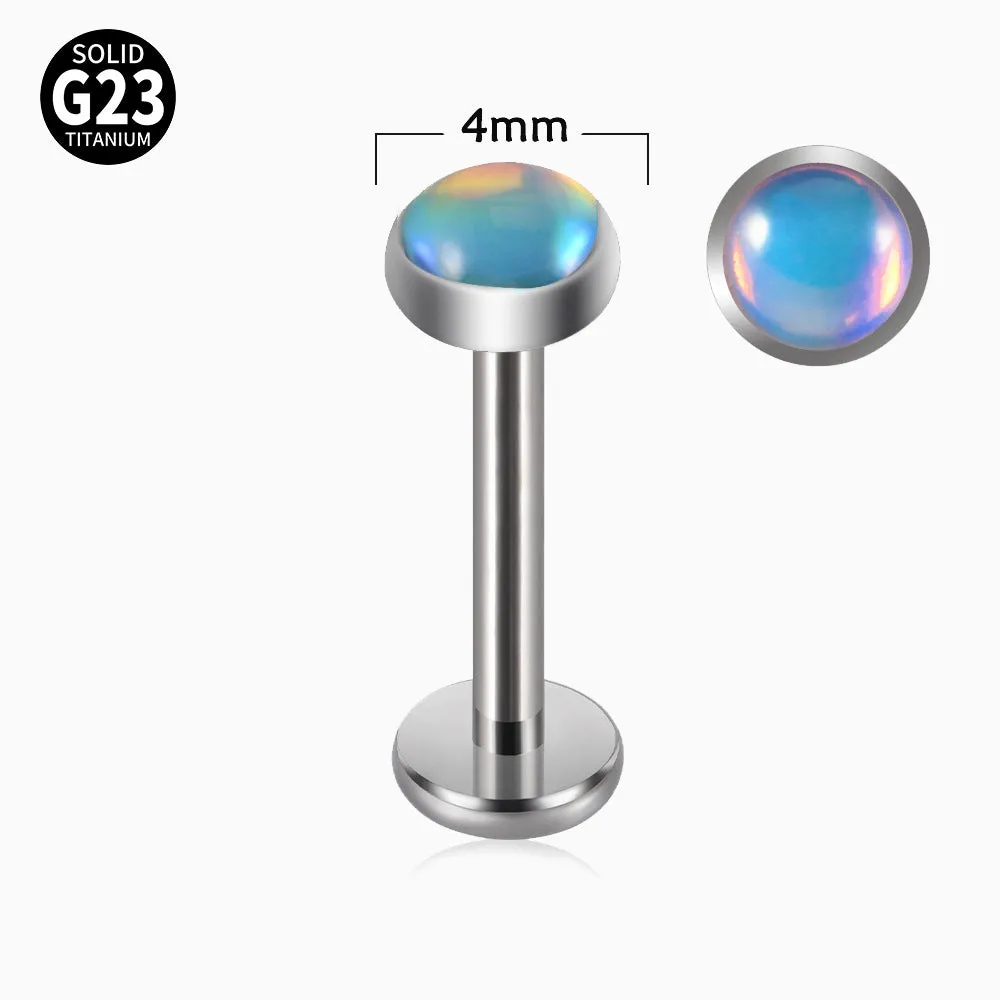 Titanium Opal Labret Lip Stud