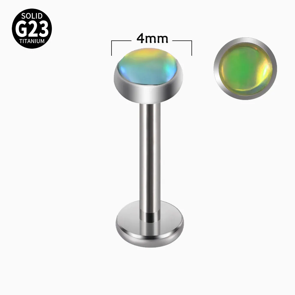 Titanium Opal Labret Lip Stud