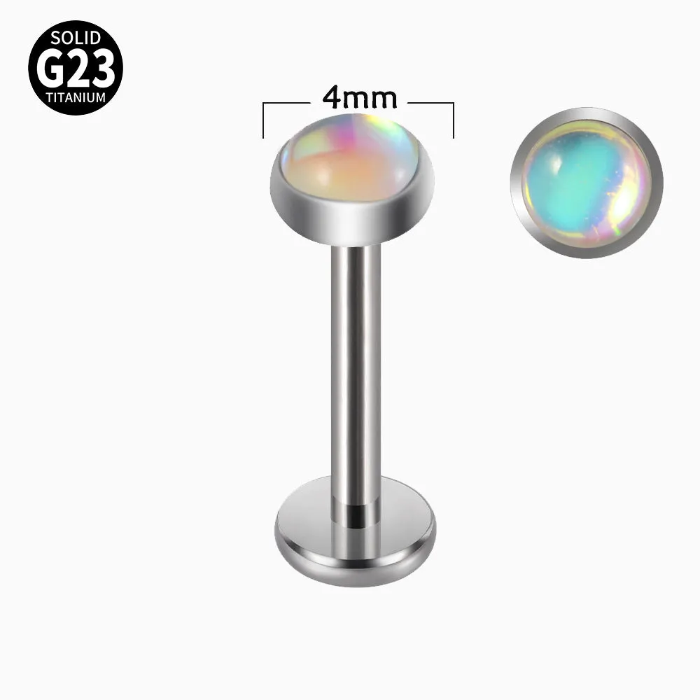 Titanium Opal Labret Lip Stud