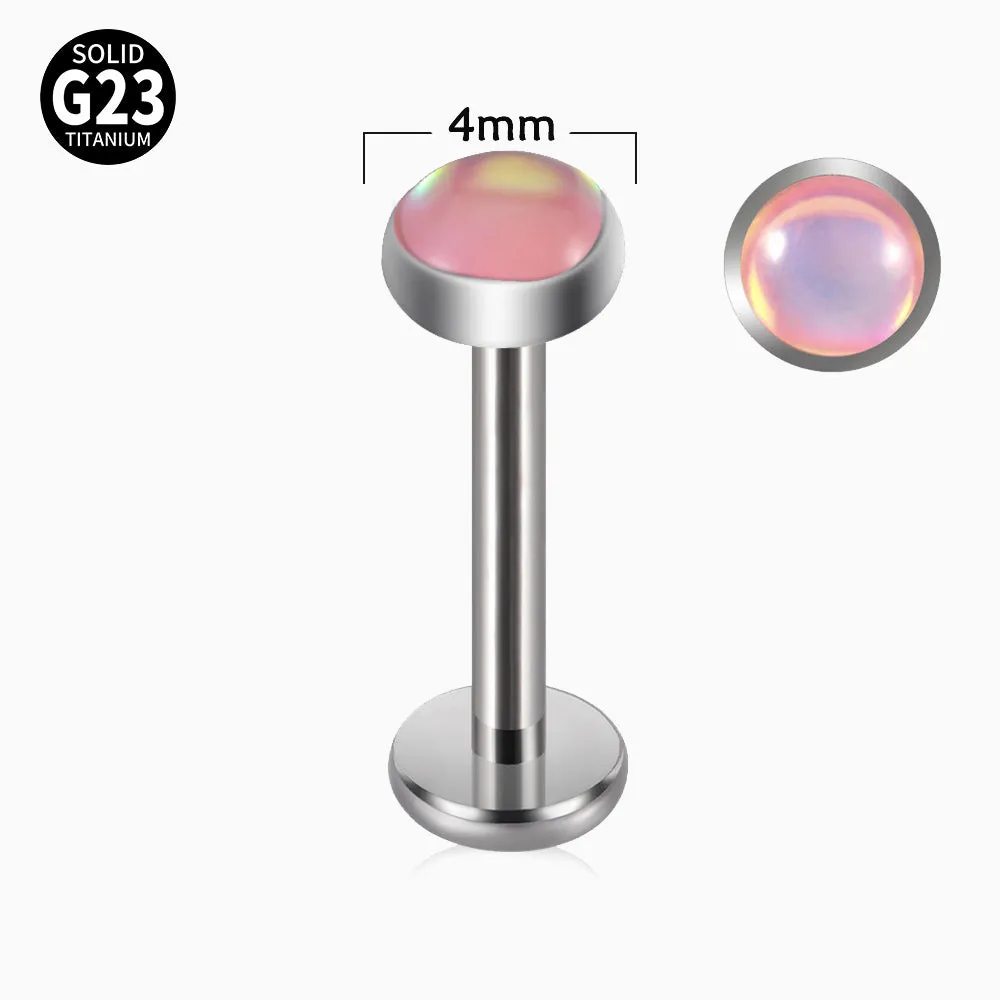 Titanium Opal Labret Lip Stud