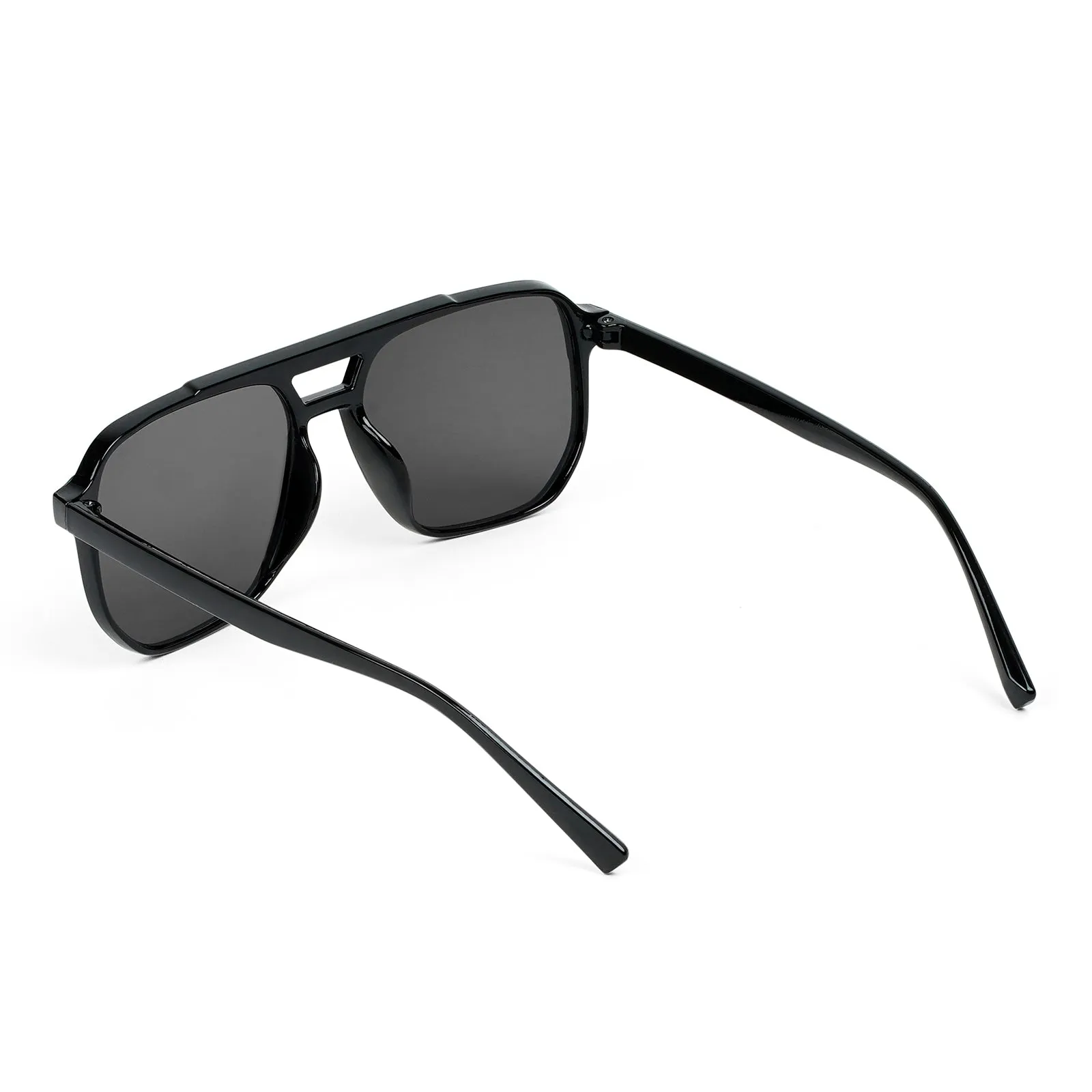 Urbana Black Rectangular Aviators