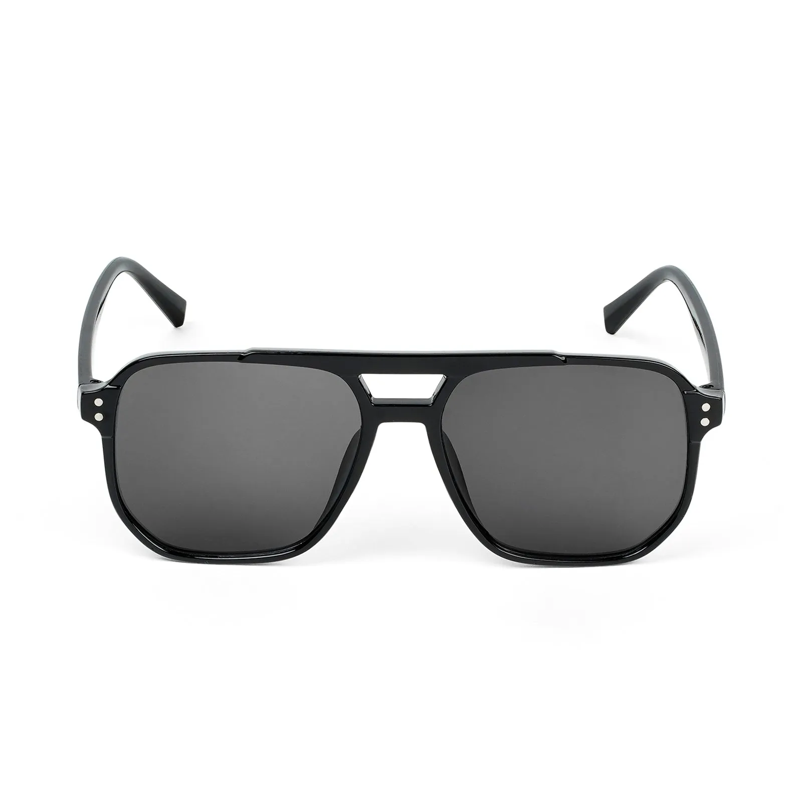 Urbana Black Rectangular Aviators