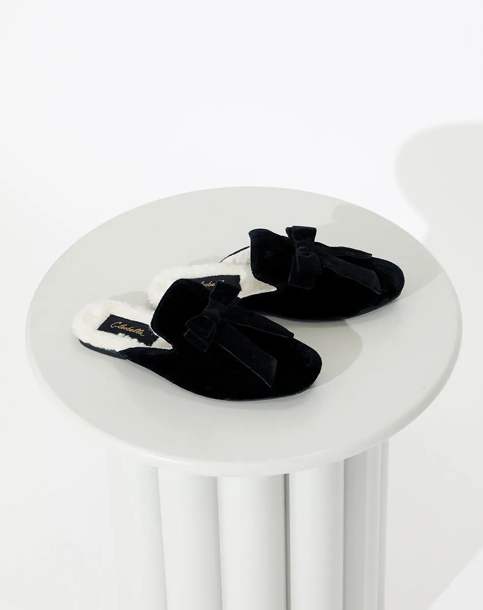 Velvet Slippers | Black