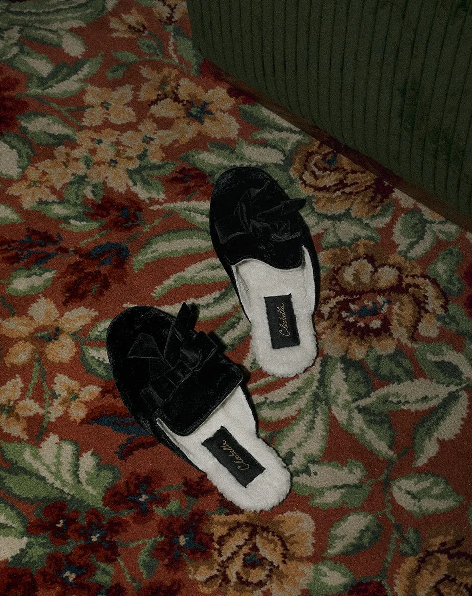 Velvet Slippers | Black