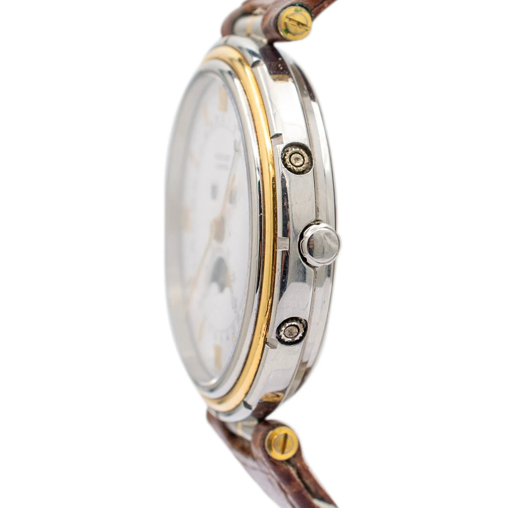 Vintage Van Cleef & Arpels la Collection Moonphase 35001 35MM Stainless Steel 18K Yellow Gold Watch