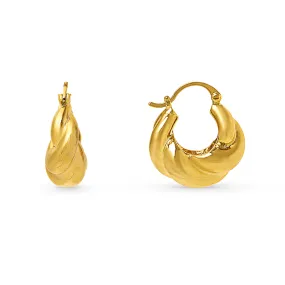 Voluminous Twist Small Hoop Earrings