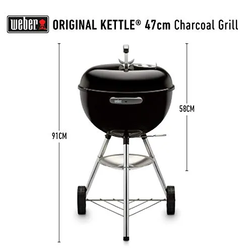 Weber Original Kettle Charcoal Grill 47cm with Thermometer