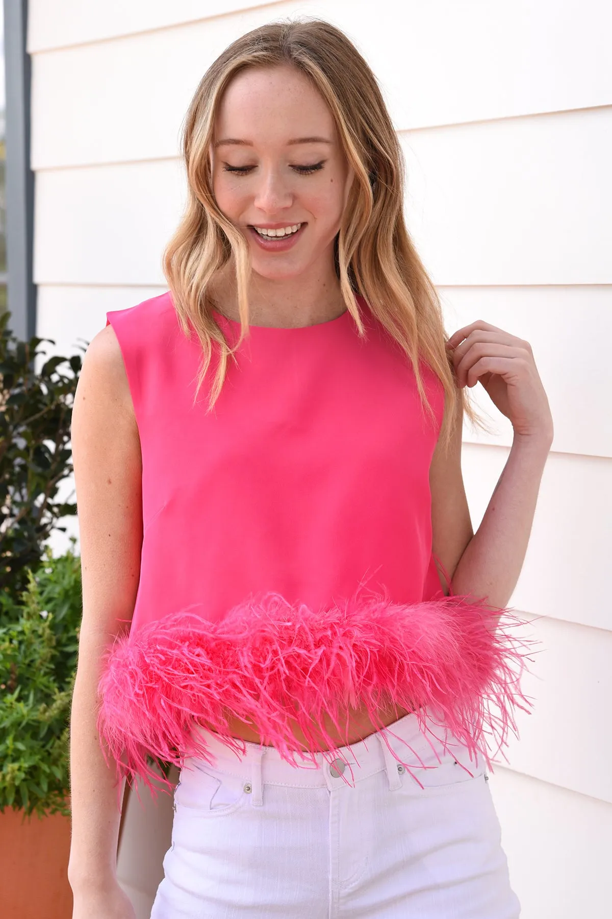 WHAT A STUNNER TOP -PINK